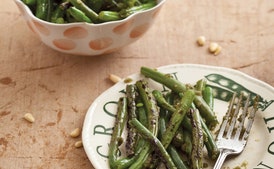 Ejotes Asados con Pesto de Verbena de Limón