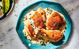 Fricassé de Pollo con Salsa de Mostaza y Limón