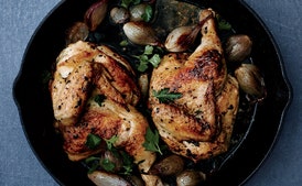 Pollo Crujiente con Chalotes