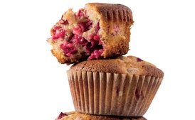 Muffins de frambuesa y jengibre sin gluten