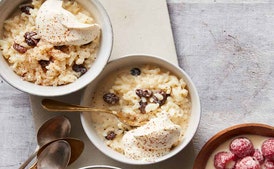 Arroz con Leche de Limón y Vainilla en Olla de Presión con Crema Batida