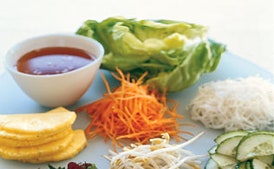 Cerdo con hierba de limón y ensalada vietnamita