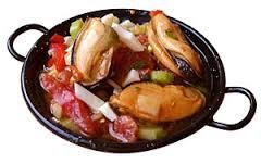 Mejillones al vapor con picadillo