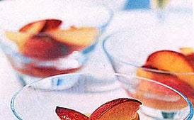 Duraznos en jarabe de jengibre