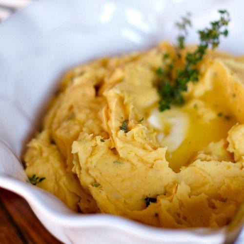 Puré de papa y calabaza