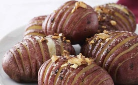 Papas Hasselback Rojas