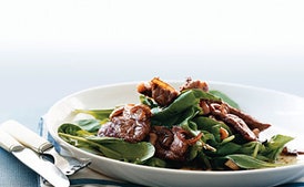Bistec en Rodajas con Rúcula