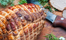 Jamón Ahumado con Salsa de Mostaza Dulce Campestre