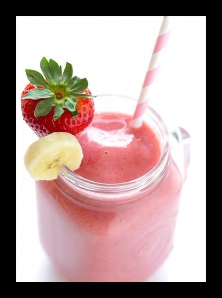 Smoothie de fresa y cambur