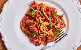 Espagueti con Langosta Pomodoro