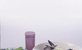 Bacalao al vapor con coliflor y azafrán