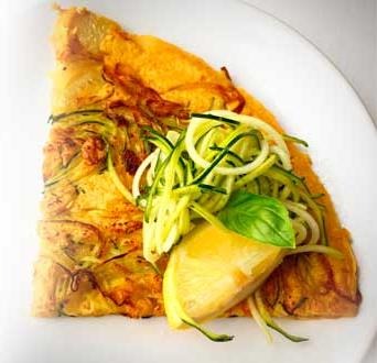Tortilla de calabacín y zucchini