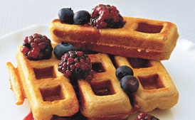 Waffles de mantequilla de maní integral